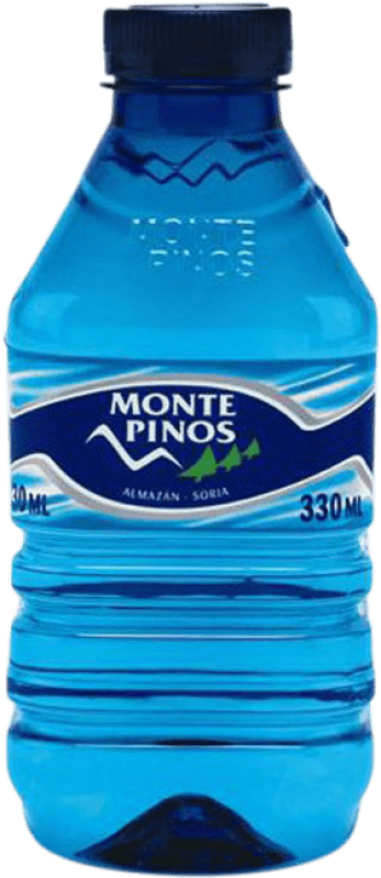 Kostenloser Versand | 35 Einheiten Box Wasser Monte Pinos PET Kastilien und León Spanien Drittel-Liter-Flasche 33 cl