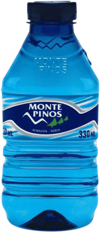 18,95 € Envio grátis | Caixa de 35 unidades Água Monte Pinos PET Garrafa Terço 33 cl