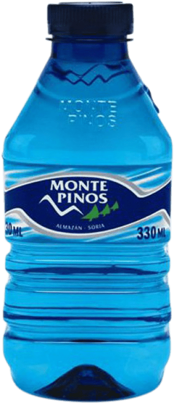 Free Shipping | 35 units box Water Monte Pinos PET Castilla y León Spain One-Third Bottle 33 cl