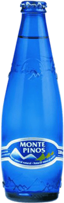 Envío gratis | Caja de 24 unidades Agua Monte Pinos Premium, Mineral Natural Castilla y León España Botellín Tercio 33 cl Vidrio RET