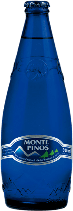 免费送货 | 盒装20个 水 Monte Pinos Premium — 高端, Mineral Natural — 天然矿物 卡斯蒂利亚莱昂 西班牙 中瓶装 50 cl 可回收玻璃