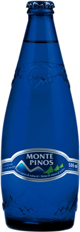 5,95 € Envío gratis | Caja de 20 unidades Agua Monte Pinos Premium Vidrio RET Botella Medium 50 cl