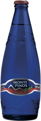 Free Shipping | 20 units box Water Monte Pinos Frizzante — Semi-Sparkling Castilla y León Spain Medium Bottle 50 cl Glass RET