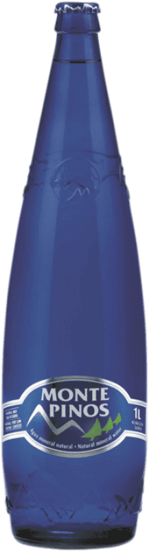 Free Shipping | 12 units box Water Monte Pinos Premium Castilla y León Spain 1 L Glass RET