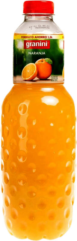 Envio grátis | Caixa de 6 unidades Refrigerantes Granini Naranja Espanha Garrafa Especial 1,5 L