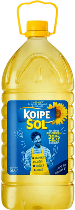 23,95 € Envío gratis | Aceite de Cocina Koipe Sol Girasol Alto Oleico Garrafa 5 L