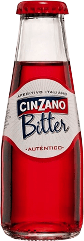 13,95 € Envío gratis | Caja de 3 unidades Refrescos y Mixers Cinzano Bitter Soda VAP Botellín Miniatura 10 cl