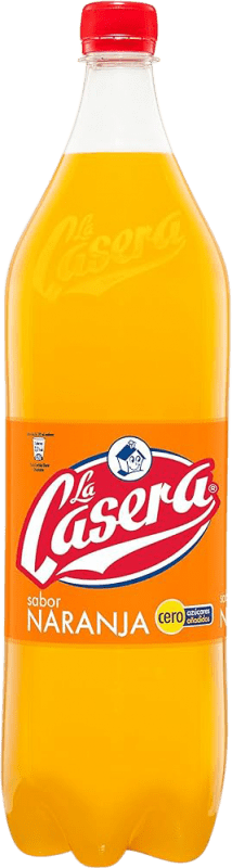 Kostenloser Versand | 6 Einheiten Box Getränke und Mixer La Casera Naranja Spanien Spezielle Flasche 2 L