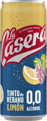 34,95 € | Caja de 24 unidades Sangría Limonada La Casera Tinto de Verano España Lata 33 cl 0.0 Cero Cero Limón Sin Alcohol
