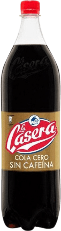 Kostenloser Versand | 6 Einheiten Box Getränke und Mixer La Casera Cola sin Cafeína Spanien Spezielle Flasche 2 L