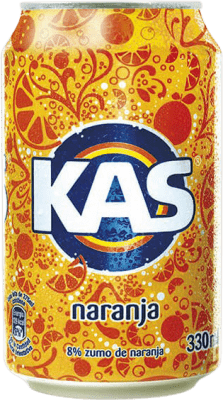 25,95 € | 24個入りボックス ソフトドリンク Kas スペイン 缶 33 cl Naranja — オレンジ