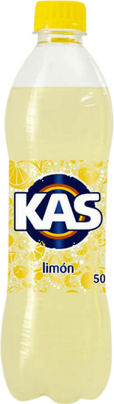 Free Shipping | 12 units box Soft Drinks & Mixers Kas Limón PET Spain Medium Bottle 50 cl