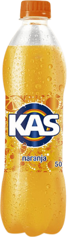 Free Shipping | 12 units box Soft Drinks & Mixers Kas Naranja PET Spain Medium Bottle 50 cl