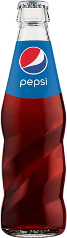 33,95 € Envío gratis | Caja de 24 unidades Refrescos y Mixers Pepsi Botellín 20 cl