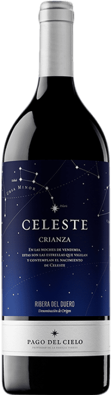 133,95 € 免费送货 | 红酒 Pago del Cielo Celeste 岁 D.O. Ribera del Duero 瓶子 Jéroboam-双Magnum 3 L