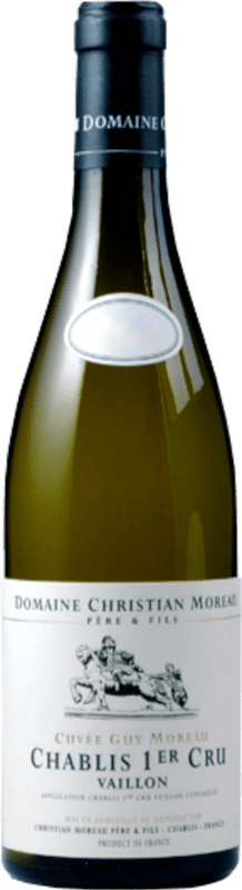 Envoi gratuit | Vin blanc Domaine Christian Moreau Vaillons Guy Moreau A.O.C. Chablis Premier Cru Bourgogne France Chardonnay 75 cl