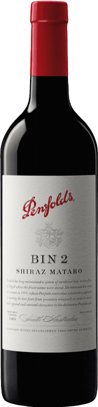 38,95 € Бесплатная доставка | Красное вино Penfolds Bin 2 Shiraz Mataró I.G. Barossa Valley