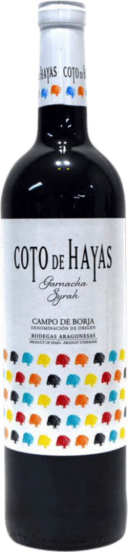 4,95 € | Red wine Bodegas Aragonesas Coto de Hayas Garnacha Syrah D.O. Campo de Borja Aragon Spain Syrah, Grenache 75 cl