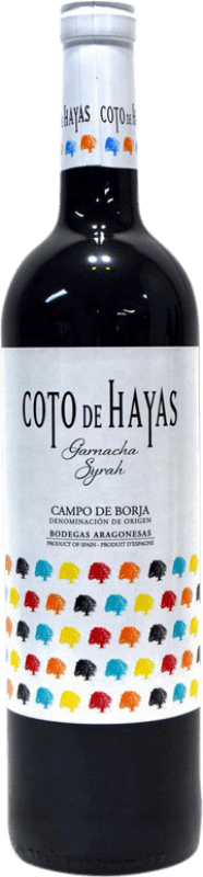 8,95 € Envío gratis | Vino tinto Bodegas Aragonesas Coto de Hayas Garnacha Syrah D.O. Campo de Borja