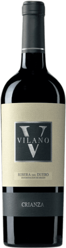 12,95 € Free Shipping | Red wine Viña Vilano Crianza D.O. Ribera del Duero Castilla y León Spain Tempranillo Bottle 75 cl