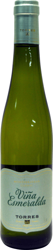 5,95 € Free Shipping | White wine Torres Viña Esmeralda D.O. Penedès Catalonia Spain Muscat of Alexandria, Gewürztraminer, Muscatel Small Grain Half Bottle 37 cl