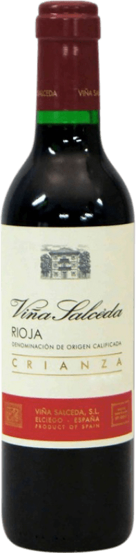 4,95 € Бесплатная доставка | Красное вино Viña Salceda старения D.O.Ca. Rioja Половина бутылки 37 cl