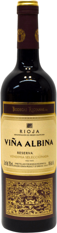 8,95 € | Vino tinto Bodegas Riojanas Viña Albina Reserva D.O.Ca. Rioja La Rioja España Tempranillo, Graciano, Mazuelo 75 cl