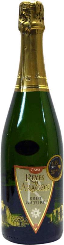 Бесплатная доставка | Белое игристое Langa Reyes de Aragón Природа Брута D.O. Cava Арагон Испания Macabeo, Chardonnay 75 cl