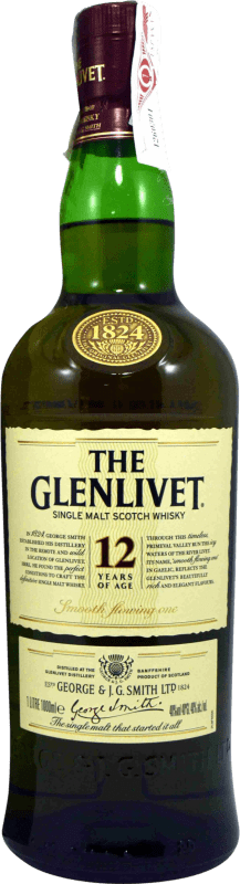 51,95 € | ウイスキーシングルモルト Glenlivet イギリス 12 年 1 L