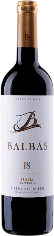 22,95 € | Красное вино Balbás 18 Meses старения D.O. Ribera del Duero Кастилия-Леон Испания Tempranillo, Cabernet Sauvignon 75 cl