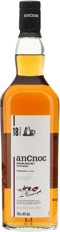 141,95 € Envio grátis | Uísque Single Malt anCnoc Knockdhu 18 Anos