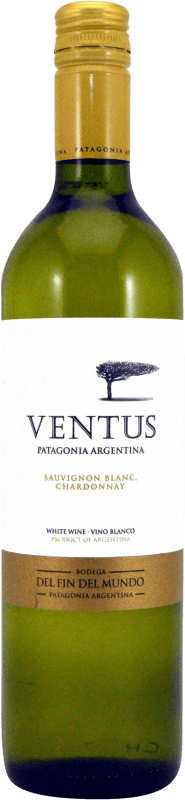 Бесплатная доставка | Белое вино Fin del Mundo Ventus Sauvignon Blanc Chardonnay I.G. Mendoza Мендоса Аргентина Chardonnay, Sauvignon White 75 cl