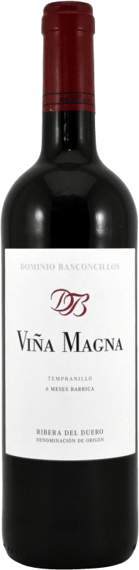 免费送货 | 红酒 Basconcillos Viña Magna 6 Meses 年轻的 D.O. Ribera del Duero 卡斯蒂利亚莱昂 西班牙 Tempranillo 75 cl