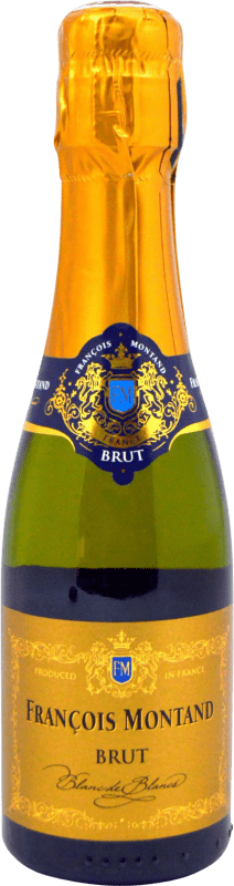 Envoi gratuit | Blanc mousseux François Montand Brut A.O.C. Champagne Champagne France Chardonnay Petite Bouteille 20 cl