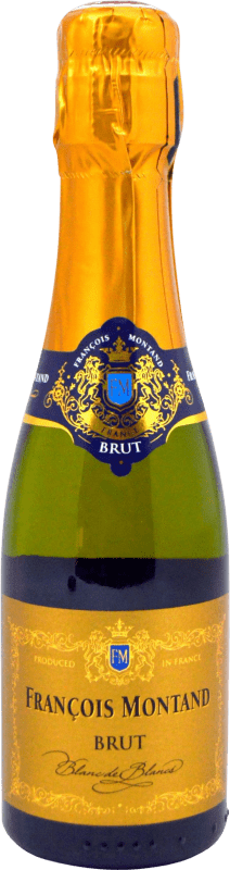 6,95 € Spedizione Gratuita | Spumante bianco François Montand Brut A.O.C. Champagne Piccola Bottiglia 20 cl