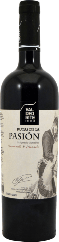 Бесплатная доставка | Красное вино Ignacio González Rutas de la Pasión I.G.P. Vino de la Tierra de Extremadura Estremadura Испания Tempranillo, Mazuelo 75 cl