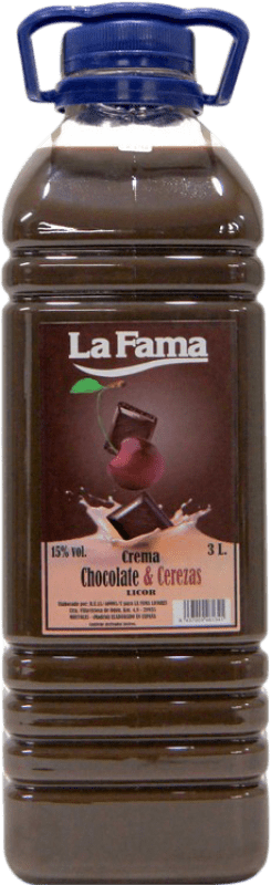 Kostenloser Versand | Liköre La Fama Crema de Chocolate y Cerezas Spanien Karaffe 3 L