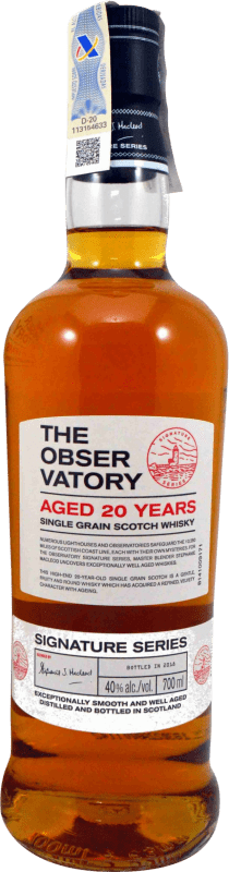 Envio grátis | Whisky Single Malt Observatory Single Grain Reino Unido 20 Anos 70 cl