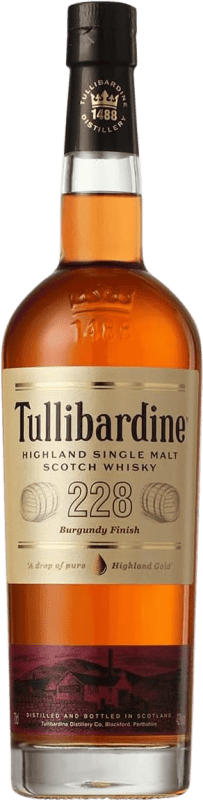 Kostenloser Versand | Whiskey Single Malt Tullibardine 228 Burgundy Großbritannien 70 cl