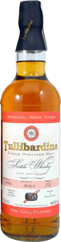 54,95 € Envio grátis | Whisky Single Malt Tullibardine Moscatel Wood Finish