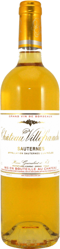 Бесплатная доставка | Белое вино Henri Guinalbert Château Villefranche A.O.C. Sauternes Франция Sauvignon White, Muscatel Small Grain, Sémillon 75 cl