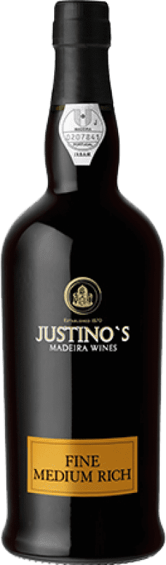 13,95 € Free Shipping | Fortified wine Justino's Madeira Fine Medium Rich I.G. Madeira Madeira Portugal Bottle 75 cl