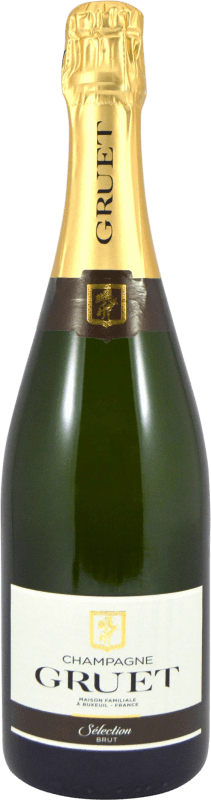 送料無料 | 白スパークリングワイン Gruet Sélection Brut A.O.C. Champagne シャンパン フランス Pinot Black, Chardonnay 75 cl