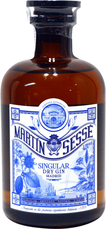 29,95 € Spedizione Gratuita | Gin Singular Artesanos Martín Sesse Gin Bottiglia Medium 50 cl