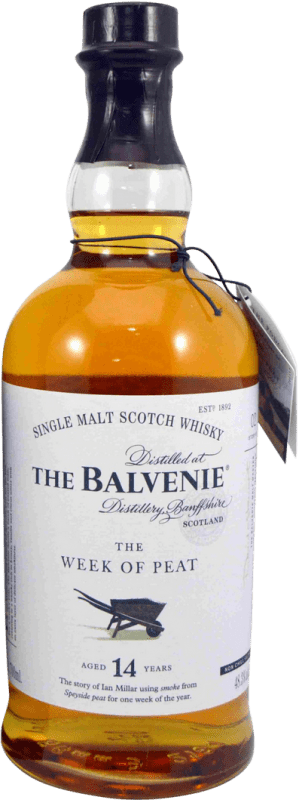 Kostenloser Versand | Single Malt Whisky Balvenie The Week of Peat Großbritannien 14 Jahre 70 cl