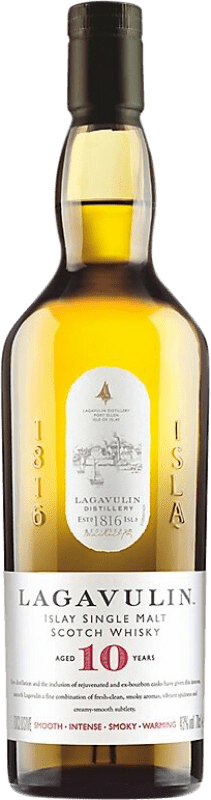 Envio grátis | Whisky Single Malt Lagavulin Islay Reino Unido 10 Anos 70 cl