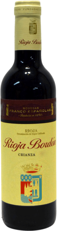 Envoi gratuit | Vin rouge Bodegas Franco Españolas Bordón Crianza D.O.Ca. Rioja La Rioja Espagne Tempranillo, Grenache Tintorera Demi- Bouteille 37 cl