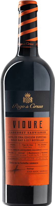 Бесплатная доставка | Красное вино Pago de Cirsus Vidure Pago Bolandin Наварра Испания Cabernet Sauvignon 75 cl