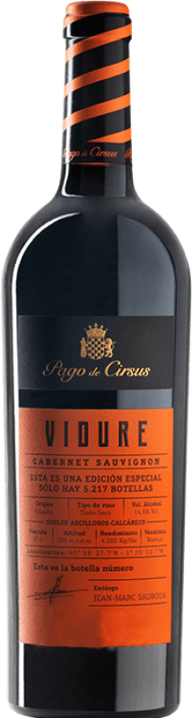 Free Shipping | Red wine Pago de Cirsus Vidure Pago Bolandin Navarre Spain Cabernet Sauvignon 75 cl