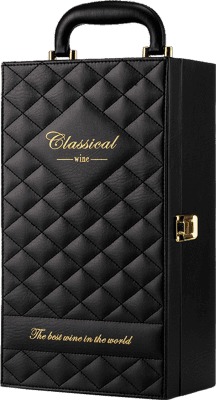 24,95 € | Packs NEGRO - Estuche Maletín de LUJO para 2 Botellas de Vino y Set de 4 Accesorios Испания Packs NEGRO - Estuche Maletín de LUJO para 2 Botellas de Vino y Set de 4 Accesorios